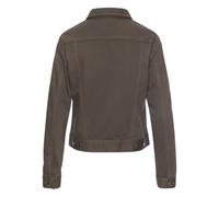 Jeansjacke LASCANA, Damen, Gr. 38, dunkelkhaki, Denim/Jeans, Obermaterial: 100% Baumwolle, unifarben, figurumspielend hüftlang, 1-Knopf-Manschette, Jacken Kurzjacke Jeansjacke, mit zwei Pattentaschen,