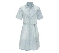 Jeanskleid LASCANA, Damen, Gr. 34, N-Gr, blau (light blau washed), Denim/Jeans, Obermaterial: 100% Baumwolle, figurbetont ca. Mitte Oberschenkel, Kleider, in softer Denimqualität (81860256-34) light b