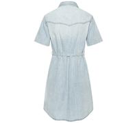 Jeanskleid LASCANA, Damen, Gr. 42, N-Gr, blau (light blau washed), Denim/Jeans, Obermaterial: 100% Baumwolle, figurbetont ca. Mitte Oberschenkel, Kleider, in softer Denimqualität (81860256-42) light b