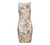 Jerseykleid LASCANA Gr. 42, N-Gr, orange (apricot, taupe bedruckt) Damen Kleider Partykleid (30029605-42) apricot, taupe bedruckt