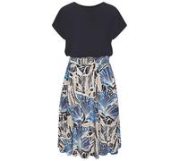 LASCANA Jerseykleid Damen blau-creme-sand bedruckt Gr.40