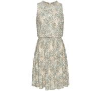 Jerseykleid LASCANA, Damen, Gr. 46, N-Gr, türkis, beige bedruckt, Jersey, Obermaterial: 100% Viskose, bedruckt, figurumspielend knieumspielend, hoch geschlossener Ausschnitt, Kleider Jerseykleid, mit