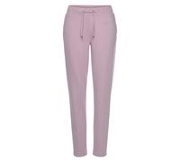 Jogger Pants LASCANA, Damen, Gr. 44, N-Gr, rosa (altrosa), Sweatware, Obermaterial: 70% Viskose, 25% Polyamid, 5% Elasthan, unifarben, Basic, Basic knöchelfrei, Hosen, mit sportlichen Seitenstreifen, 