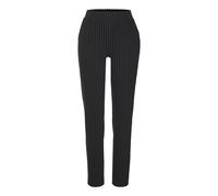 Jogger Pants LASCANA "klassische schmale Form", Damen, Gr. 32/34, N-Gr, blau (schwarz gestreift), Obermaterial: 74% Polyester, 21% Viskose, 5% Elasthan, Jacquardmuster, Nadelstreifen, Basic, lang, Hos