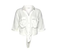 Kurzarmbluse LASCANA Gr. 38, beige (creme) Damen Blusen (86189113-38) creme