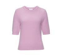 Kurzarmpullover LASCANA, Damen, Gr. 32/34, pink (soft pink), Rippstrick, Obermaterial: 80% Polyamid, 15% Viskose, 5% Polyester, unifarben, modisch, figurumspielend hüftlang, Rundhals, Kurzarm, Pullove