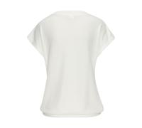 Kurzarmshirt LASCANA "mit Zierknopfleiste", Damen, Gr. 32/34, beige (creme), Piqué, Obermaterial: 69% Polyester (REPREVE), 28% Viskose, 3% Elasthan, unifarben, bequem normal, V-Ausschnitt, Shirts, aus