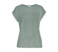 Kurzarmshirt LASCANA Gr. 32/34, grün (khaki), Damen, Jersey, Obermaterial: 62% Polyester, 33% Viskose, 5% Elasthan, unifarben, Shirts, mit Biesenstruktur, bügelfreies T-Shirt aus moderner Strukturware