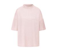 Kurzarmshirt LASCANA "mit Stehkragen", Damen, Gr. 36/38, rosa (rosé), Crêpe, Obermaterial: 97% Polyester, 3% Elasthan, unifarben, lässig geschnitten, Shirts, aus bügelfreier Crêpe-Qualität (90633260-3