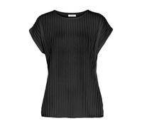Kurzarmshirt LASCANA, Damen, Gr. 44/46, schwarz, Jersey, Obermaterial: 62% Polyester, 33% Viskose, 5% Elasthan, unifarben, casual, figurumspielend hüftlang, Rundhals, Kurzarm, Shirts, mit Biesenstrukt