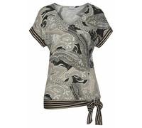 LASCANA Kurzarmshirt Damen schwarz-taupe-bedruckt Gr.40/42