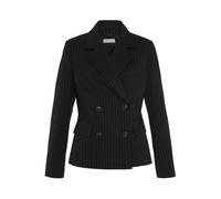Kurzblazer LASCANA Gr. 46, schwarz (schwarz, braun gestreit) Damen Blazer (93567158-46) schwarz, braun gestreit