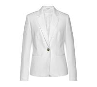 Kurzblazer LASCANA, Damen, Gr. 38, weiß, Web, Obermaterial: 75% Polyester, 20% Viskose, 5% Elasthan. Futter: 100% Polyester, unifarben, tailliert hüftlang, Blazer Kurzblazer, in klassischer Form, tail