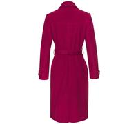 Langmantel LASCANA, Damen, Gr. 36, bordeaux, Flanell, Obermaterial: 90% Polyester, 10% Viskose. Futter: 100% Polyester, unifarben, figurumspielend wadenlang, tiefer V-Ausschnitt, Mäntel, mit Reverskra