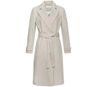 Langmantel LASCANA, Damen, Gr. 40, beige (sand meliert), Flanell, Obermaterial: 90% Polyester, 10% Viskose. Futter: 100% Polyester, meliert, modisch, figurumspielend wadenlang, tiefer V-Ausschnitt, La