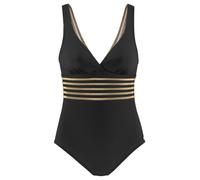 LASCANA - LASCANA Badeanzug black-gold - Gr. - 38B