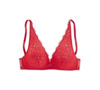 Bralette-BH LASCANA "Cara", Damen, Gr. 80, Cup E, rot, Spitze, Obermaterial: 88% Polyamid, 12% Elasthan, BHs, ohne Bügel im edlen High-Apex Design, sexy Dessous (38432502-80) rot