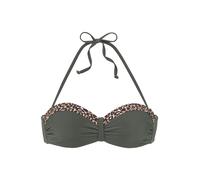 LASCANA - lascana Bügel-Bandeau-Top oliv-leo - Gr. - 38D