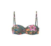 Lascana - LASCANA Bügel-Bandeau-Top olive print - Gr. - 38B