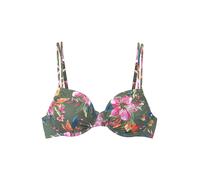 LASCANA Bügel-Bikini-Top Damen oliv bedruckt Gr.46 Cup C
