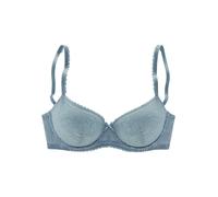 Schalen-BH LASCANA "Luciana", Damen, Gr. 85, Cup D, blau (adriablau), Spitze, Obermaterial: 89% Polyamid, 11% Elasthan, feminin, BHs, aus zarter Spitze, Dessous (62835915-85) adriablau