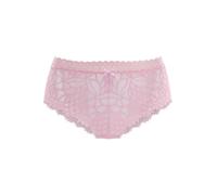 Slip LASCANA "Cara", Damen, Gr. 36/38, rosa (rosa, puder), Spitze, Obermaterial: 87% Polyamid, 13% Elasthan, körpernah, Unterhosen Slip, aus dezent transparenter Spitze, anteilig aus recyceltem Materi