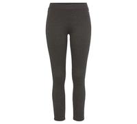 Leggings LASCANA, Damen, Gr. 40/42, N-Gr, beige (beige schwarz gemustert), Obermaterial: 84% Polyester, 13% Viskose, 3% Elasthan, figurbetont knöchelfrei, Hosen Leggings, mit Ajour Karomuster (2646460