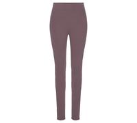 Leggings LASCANA, Damen, Gr. 32/34, N-Gr, lila (mauve), Single Jersey, Graumeliert (Obermaterial): 51% Baumwolle, 44% Polyester, 5% Elasthan. Obermaterial: 95% Baumwolle, 5% Elasthan, unifarben, Basic