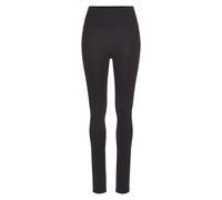 Leggings LASCANA, Damen, Gr. 36/38, N-Gr, schwarz, Single Jersey, Obermaterial: 95% Baumwolle, 5% Elasthan, unifarben, Basic, Basic lang, Hosen, mit breitem Bündchen, Topseller (81857259-36) schwarz