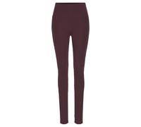 Leggings LASCANA, Damen, Gr. 36/38, N-Gr, rot (weinrot), Single Jersey, Obermaterial: 95% Baumwolle, 5% Elasthan. Graumeliert (Obermaterial): 51% Baumwolle, 44% Polyester, 5% Elasthan, unifarben, Basi