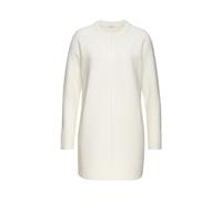 Longpullover LASCANA, Damen, Gr. 36/38, beige (creme), Strick, Obermaterial: 53% Polyester, 37% Polyacryl, 10% Polyamid, unifarben, casual, figurumspielend hüftbedeckend, Rundhals, Pullover, in lässig