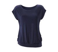 Longshirt LASCANA Gr. 44/46, blau (marine, gepunktet) Damen Shirts (246759-44) marine, gepunktet