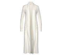 Longstrickjacke LASCANA, Damen, Gr. 36/38, weiß, Strick, Obermaterial: 50% Viskose, 28% Polyester, 22% Polyamid, unifarben, modisch, figurumspielend ca. Mitte Wade, Langarm, Strickjacken, mit Rippstri