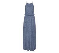 Maxikleid LASCANA, Damen, Gr. 36, N-Gr, blau (blau, marine, bedruckt), Jersey, Obermaterial: 100% Viskose, modisch, figurumspielend bodenlang, Rundhals, ohne Ärmel, Kleider, mit Alloverdruck, luftiges
