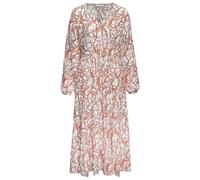 Maxikleid LASCANA, Damen, Gr. 42, N-Gr, bunt (bunt bedruckt), Web, Obermaterial: 100% Viskose, bedruckt, modisch, figurumspielend lang, V-Ausschnitt, Langarm mit Gummizug, Kleider, mit Alloverprint un