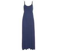 Maxikleid LASCANA, Damen, Gr. 40, N-Gr, blau (dunkelblau), Jersey, Obermaterial: 95% Viskose, 5% Elasthan, unifarben, modisch, figurumspielend lang, Rundhals, ohne Ärmel, Kleider, mit tiefem Rückenaus
