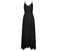 Maxikleid LASCANA, Damen, Gr. 38, N-Gr, schwarz, Web, Obermaterial: 100% Viskose, unifarben, figurumspielend bodenlang, V-Ausschnitt, Kleider Maxikleid, aus gewebter Viskose, Cut-Out am Rücken, Sommer