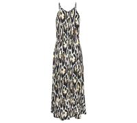Maxikleid LASCANA, Damen, Gr. 36, N-Gr, bunt (schwarz, grau, gelb bedruckt), Web, Obermaterial: 100% Viskose, bedruckt, figurumspielend lang, amerikanischer Ausschnitt, Kleider Maxikleid, aus gewebter