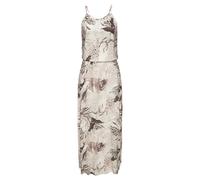 Maxikleid LASCANA "mit Alloverdruck aus fließendem Vikosejersey, Schlitz am Rücken", Damen, Gr. 40, N-Gr, braun (taupe, sand bedruckt), Jersey, Obermaterial: 100% Viskose, bedruckt, figurumspielend bo