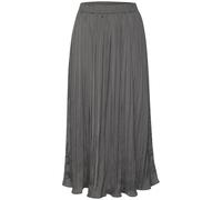 Maxirock LASCANA, Damen, Gr. 42, grau (anthrazit), Crash, Obermaterial: 100% Polyester, unifarben, modisch, figurumspielend knöchellang, Röcke, mit Plisseefalten, edel glänzende Ware (35109856-42) ant