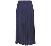 Maxirock LASCANA, Damen, Gr. 36, blau, Web, Obermaterial: 100% Polyester, unifarben, figurumspielend knöchellang, Röcke Maxirock, mit Plisseefalten, edel glänzende Ware (15856655-36) blau