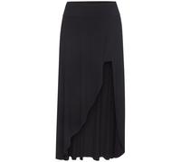 Maxirock LASCANA, Damen, Gr. 42, schwarz, Jersey, Obermaterial: 95% Viskose, 5% Elasthan, unifarben, figurumspielend knöchellang, Röcke Maxirock, mit integrierter Radler Shorts (62256900-42) schwarz
