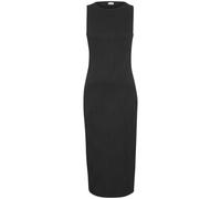 Midikleid LASCANA, Damen, Gr. 40, N-Gr, schwarz, Stoff, Obermaterial: 95% Polyester, 5% Elasthan, unifarben, figurbetont wadenlang, Rundhals, Kleider Midikleid, mit Strukturmuster, enges Kleid, figurb