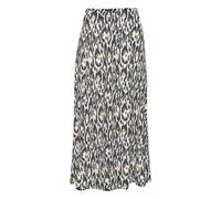 LASCANA Midirock Damen schwarz-grau-gelb bedruckt Gr.34