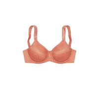 Minimizer-BH LASCANA, Damen, Gr. 105, Cup F, orange (mandarine), Spitze, Obermaterial: 88% Polyamid, 12% Elasthan, BHs Minimizer-BH, mit Bügel aus schimmernder Jaquardspitze - ideal für große Größen (