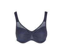 Minimizer-BH NUANCE, Damen, Gr. 90, Cup F, blau (dunkelblau), Netz, Obermaterial: 79% Polyamid, 15% Polyester, 6% Elasthan, BHs Minimizer-BH, mit Bügel und transparenten Netzeinsätzen im Obercup (5832