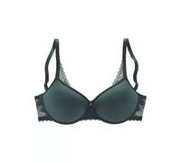 Minimizer-BH LASCANA, Damen, Gr. 90, Cup F, grün (tannengrün), Microtouch, Spitze, Spacer, Obermaterial: 87% Polyamid, 13% Elasthan, feminin, BHs, mit Spacer-Schalen und Bügel, Basic Dessous (95157030