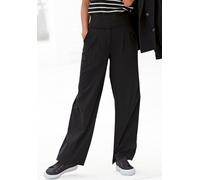 LASCANA "mit weitem Bein aus weicher und leichter Webware" Sommerhose im Business-Look, elegante Anzughose mit Taschen (98315406-42) schwarz