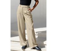 LASCANA "mit weitem Bein aus weicher und leichter Webware" Sommerhose im Business-Look, elegante Anzughose mit Taschen (31176051-42) sand