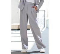 LASCANA "mit weitem Bein aus weicher und leichter Webware" Sommerhose im Business-Look, elegante Anzughose mit Taschen (37459309-44) grau meliert
